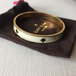 Kate Spade White Enamel Bangle Bracelet